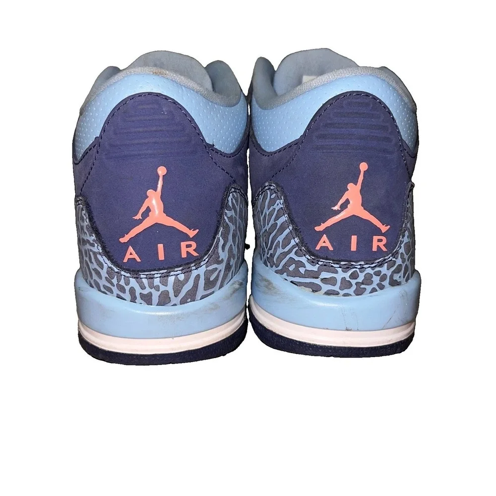 2016 Nike Air Jordan 3 Retro GS Purple Dust Blue Lagoon Size 4 Youth Girls Boys